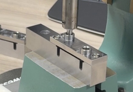 Machined fixture assembly in use