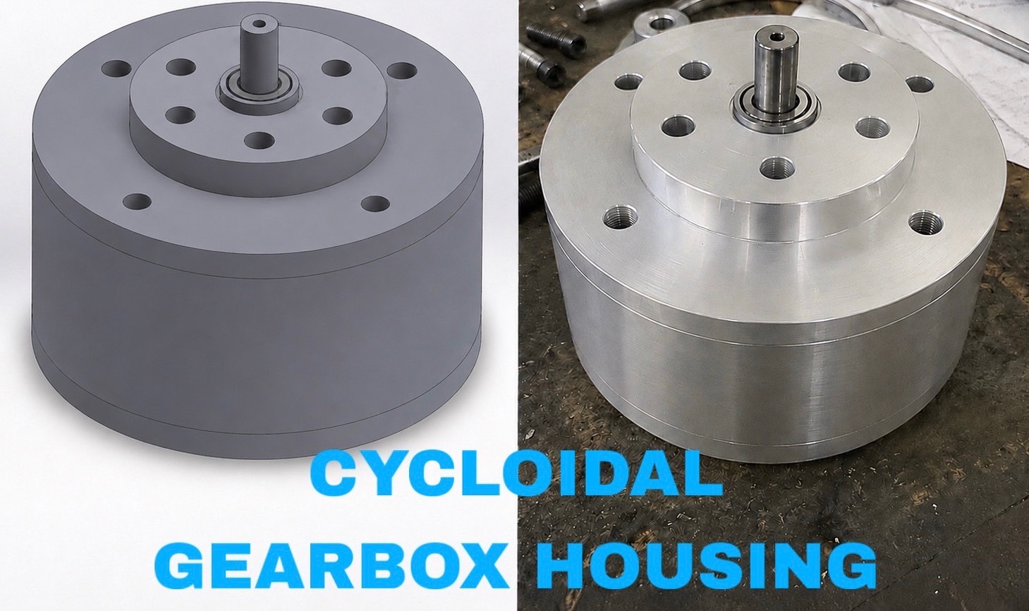 Cycloidal gearbox housing