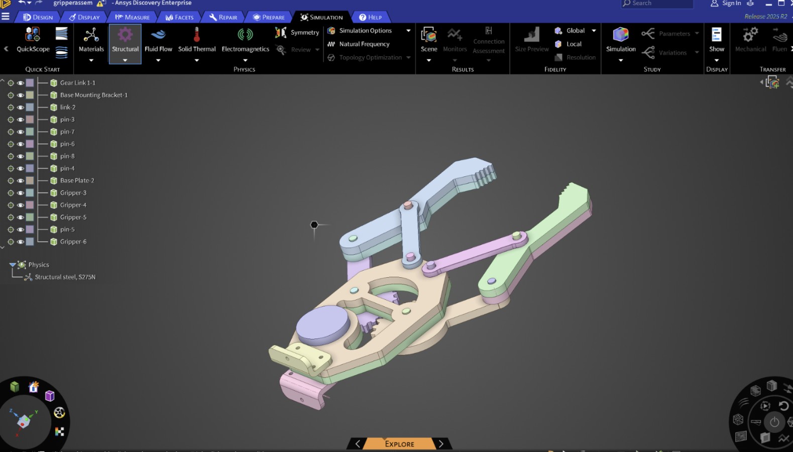 Original imported CAD assembly